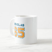 Mug Couleurs de l'équipe Numéro de maillot (Devant gauche)