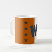 Mug Couleurs de l'université Orange brûlé, Gris foncé (Devant gauche)