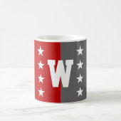 Mug Couleurs de l'université Rouge écarlate & Monogram (Centre)