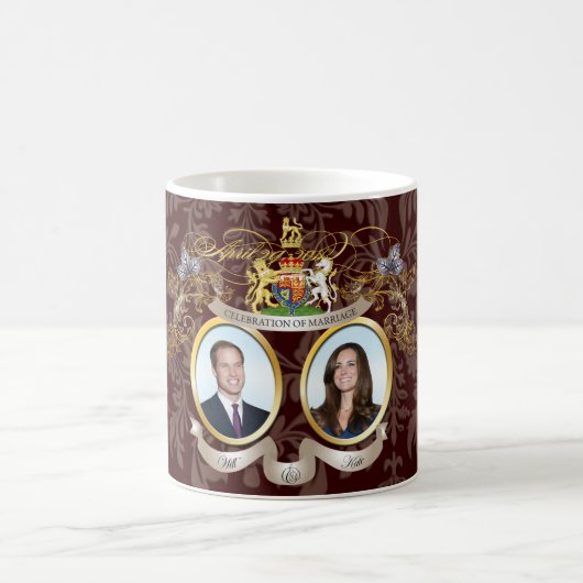 Mug couleurs de mariage will & kate /DIY (Centre)