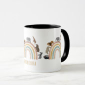 Mug Couleurs de terre Arc-en-ciel Animaux de la jungle (Devant droit)