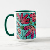MUG COULEURS D'EAU NEUROGRAPHIQUES DES FLEURS DE PRINT (Gauche)