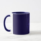 Mug Couleurs Deep Purple Modernes | Nom et Monogramme (Gauche)