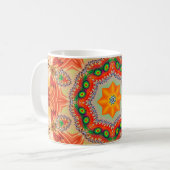 Mug Couleurs d'énergie vibrantes : design mandala. (Devant gauche)