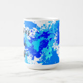 Mug Couleurs des tons bleus dans un style élégant (Centre)