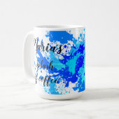 Mug Couleurs des tons bleus dans un style élégant (Devant gauche)