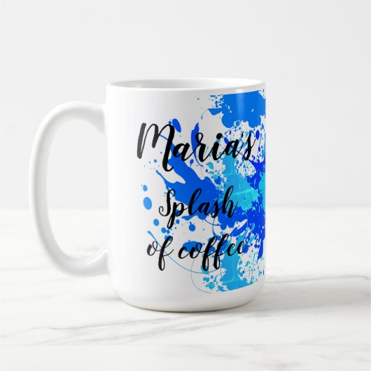Mug Couleurs des tons bleus dans un style élégant (Gauche)