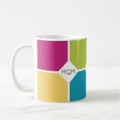Mug COULEURS D'ÉTÉ Quadrants Triple MONOGRAMME (Gauche)