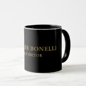 Mug Couleurs d'or noir professionnel tendance moderne (Devant droit)