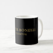 Mug Couleurs d'or noir professionnel tendance moderne  (Devant droit)