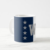 Mug Couleurs du collège Marine bleu et blanc (Devant gauche)