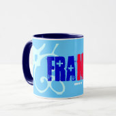 Mug Couleurs du drapeau français Rouge Blanc Bleu (Devant gauche)