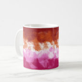 Mug Couleurs du drapeau lesbien (Devant gauche)