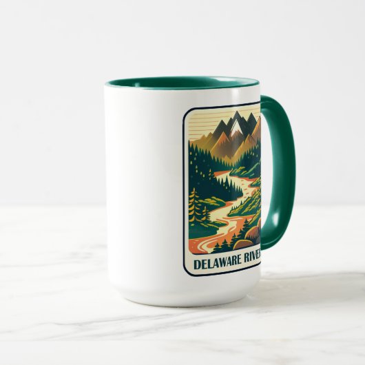 Mug Couleurs du fleuve Delaware (Devant droit)