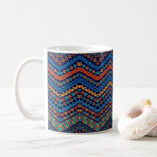 Mug Couleurs funèbres motifs d'ethnie africaine (Avec donut)