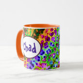 Mug Couleurs funky personnalisées (Devant gauche)