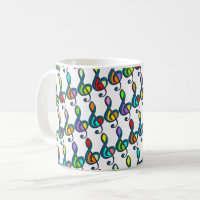 couleurs G clef Music Notes motif