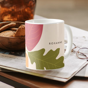 Mug Couleurs graphiques minimalistes Feuilles modernes
