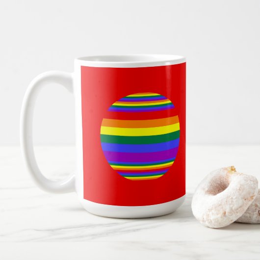 Mug Couleurs LGBT Pride (Avec donut)