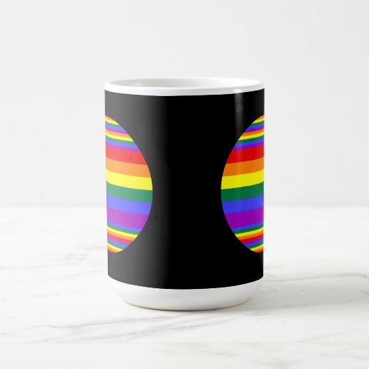 Mug Couleurs LGBT Pride Noir (Centre)