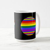 Mug Couleurs LGBT Pride Noir (Devant droit)