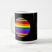Mug Couleurs LGBT Pride Noir (Devant gauche)