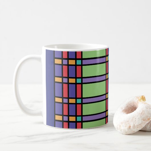 Mug Couleurs Lumineuses De Verre (Avec donut)