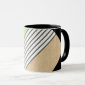 Mug Couleurs modernes abstraites beige vert menthe bla (Devant droit)