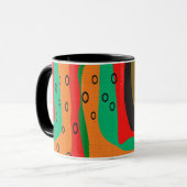 Mug Couleurs modernes abstraites et rétro motif ou san (Devant gauche)