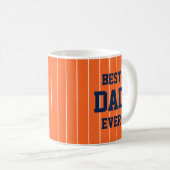 Mug Couleurs modifiables Bandes De Baseball Meilleur P (Devant droit)