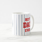 Mug Couleurs modifiables Bandes De Baseball Meilleur P (Devant droit)