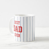 Mug Couleurs modifiables Bandes De Baseball Meilleur P (Devant gauche)