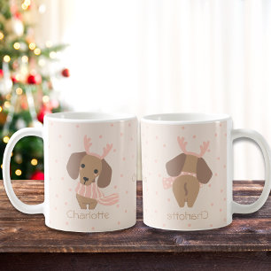 Mug Couleurs modifiables Joyeux Noël Chiot