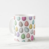 Mug Couleurs Motifs des oeufs de Pâques mignonnes (Devant gauche)