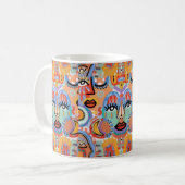 Mug Couleurs, Motifs et contours superposés (Devant gauche)