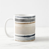 Mug Couleurs neutres des bandes d'aquarelle (Gauche)