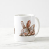 Mug Couleurs neutres du lapin dormant (Devant droit)