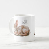 Mug Couleurs neutres du lapin dormant (Devant gauche)