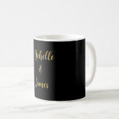 Mug Couleurs Noir & Or Professionnel Tendance Moderne (Devant droit)