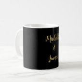 Mug Couleurs Noir & Or Professionnel Tendance Moderne (Devant gauche)
