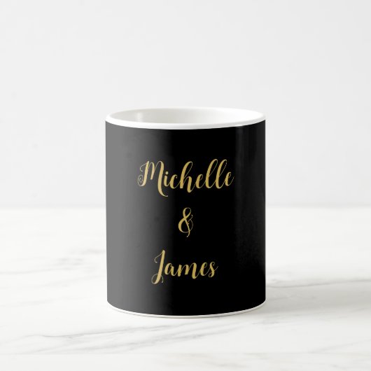 Mug Couleurs Noir & Or Professionnel Tendance Moderne (Centre)