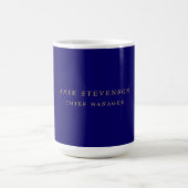 Mug Couleurs Or Bleu Classique Professionnel Uni (Centre)