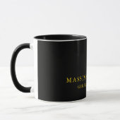 Mug Couleurs Or Noir Professionnel Tendance Minimalist (Gauche)