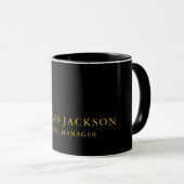 Mug Couleurs Or Noir Professionnel Tendance Minimalist (Devant droit)