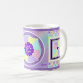 Mug Couleurs pastel & coeurs violets battre (Devant droit)