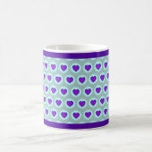 Mug Couleurs pastel & coeurs violets battre (Centre)