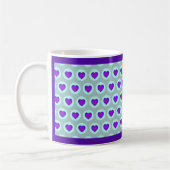 Mug Couleurs pastel & coeurs violets battre (Gauche)