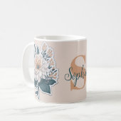 Mug Couleurs Pastel Floral Cute personnalisables (Devant gauche)