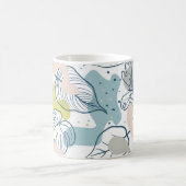 Mug Couleurs pastel Palm feuilles et formes organiques (Centre)