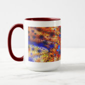 Mug Couleurs primaires Cool Fractal fin Abstrait (Gauche)